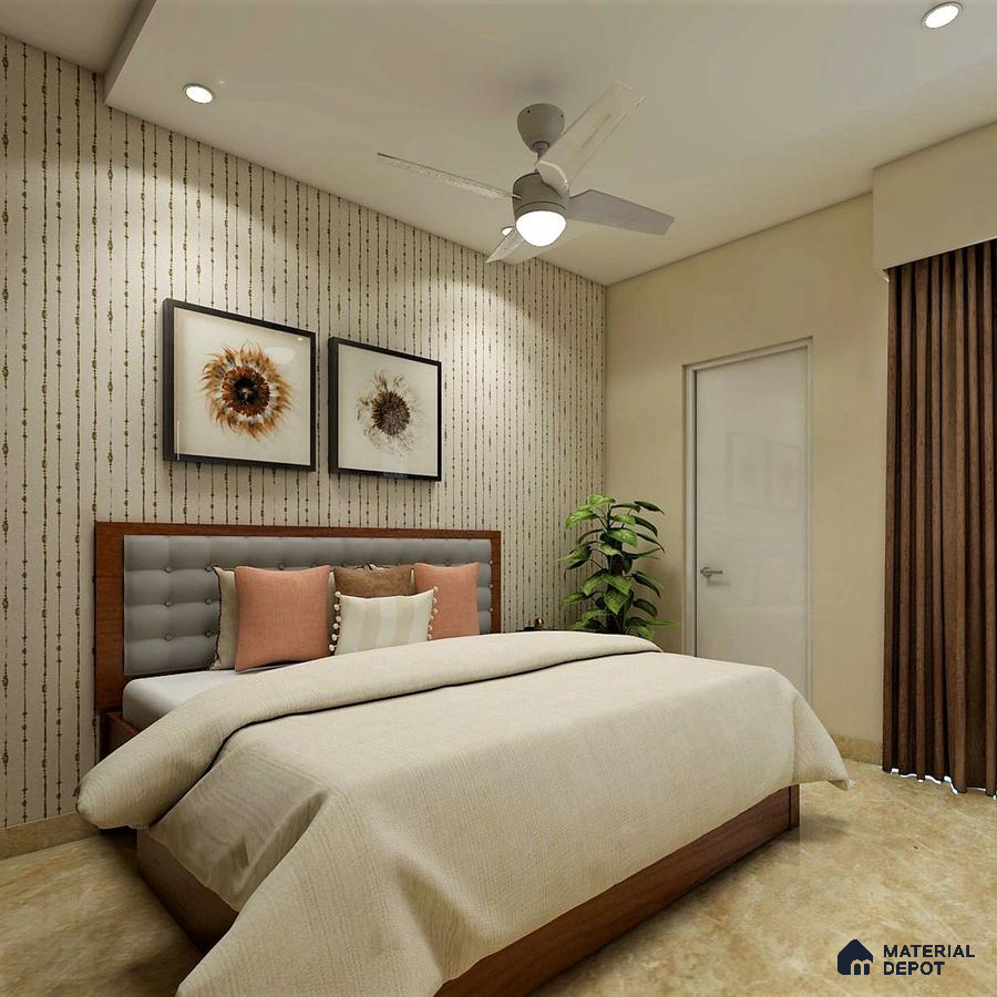 Room with a beauiful wall art.