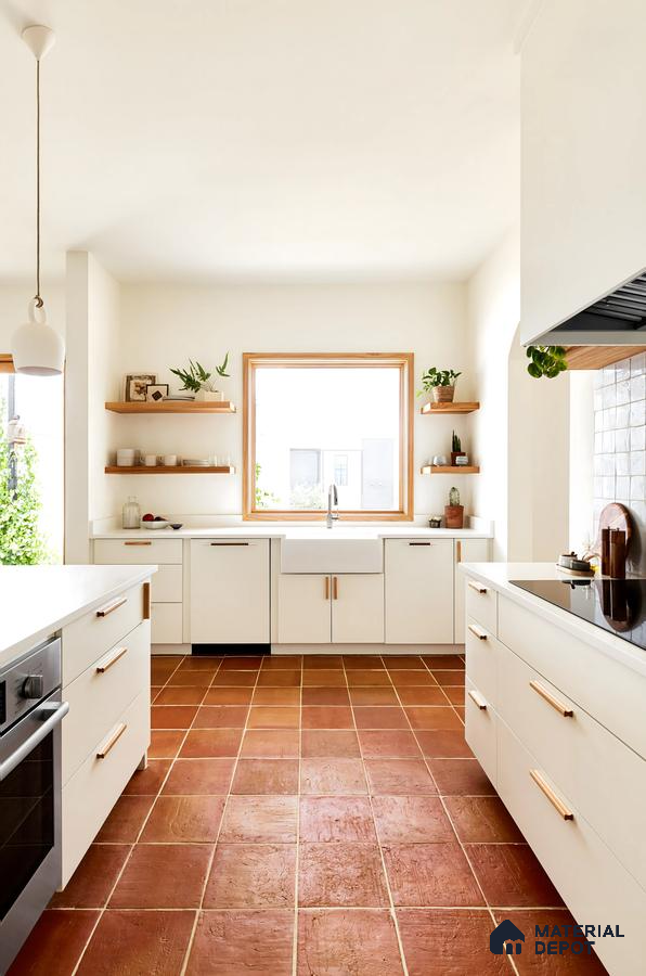 Bright and Airy Kitchen Design with Terracotta Tiles | Material Depot