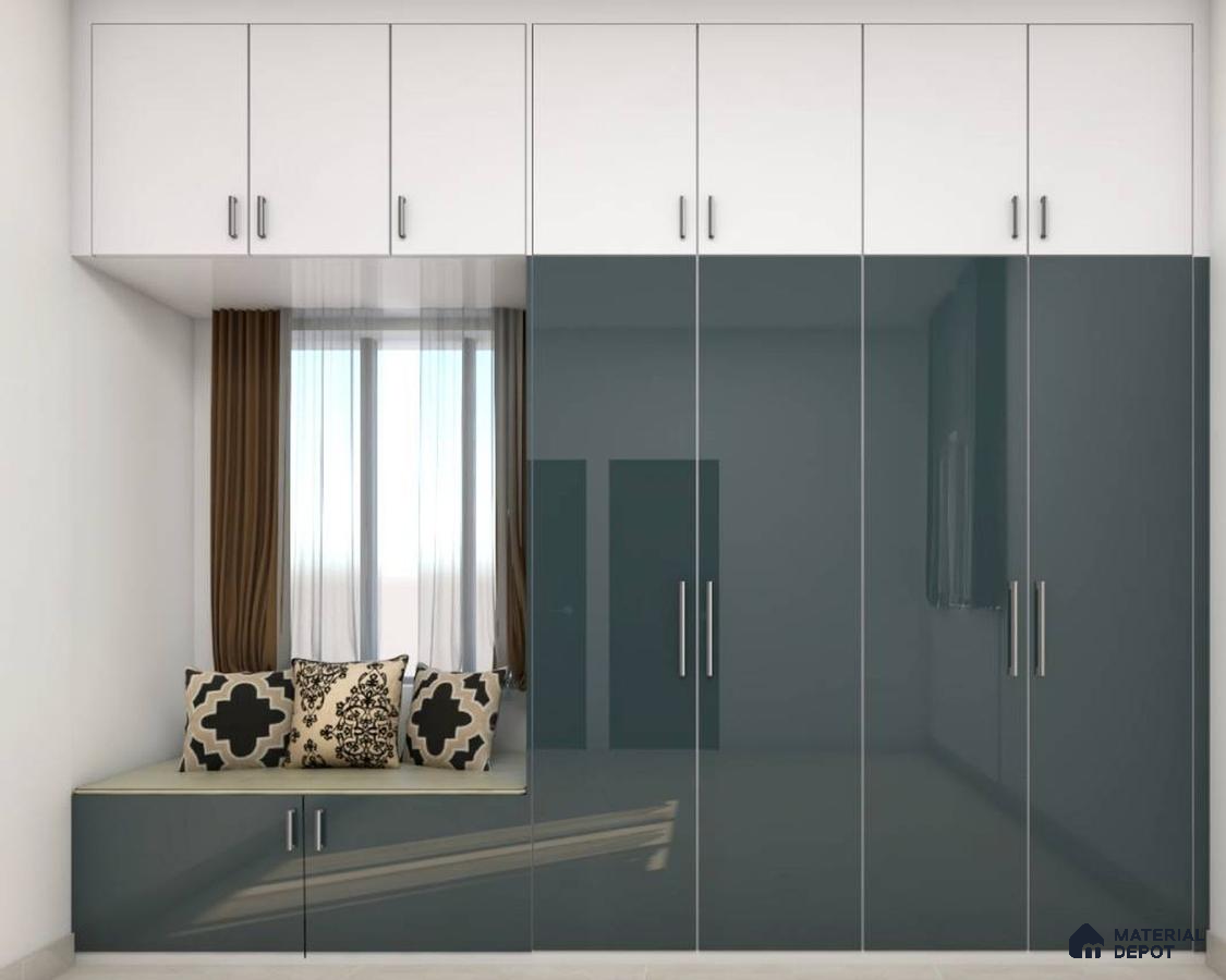 Two-Toned Glossy Wardrobe Elegance