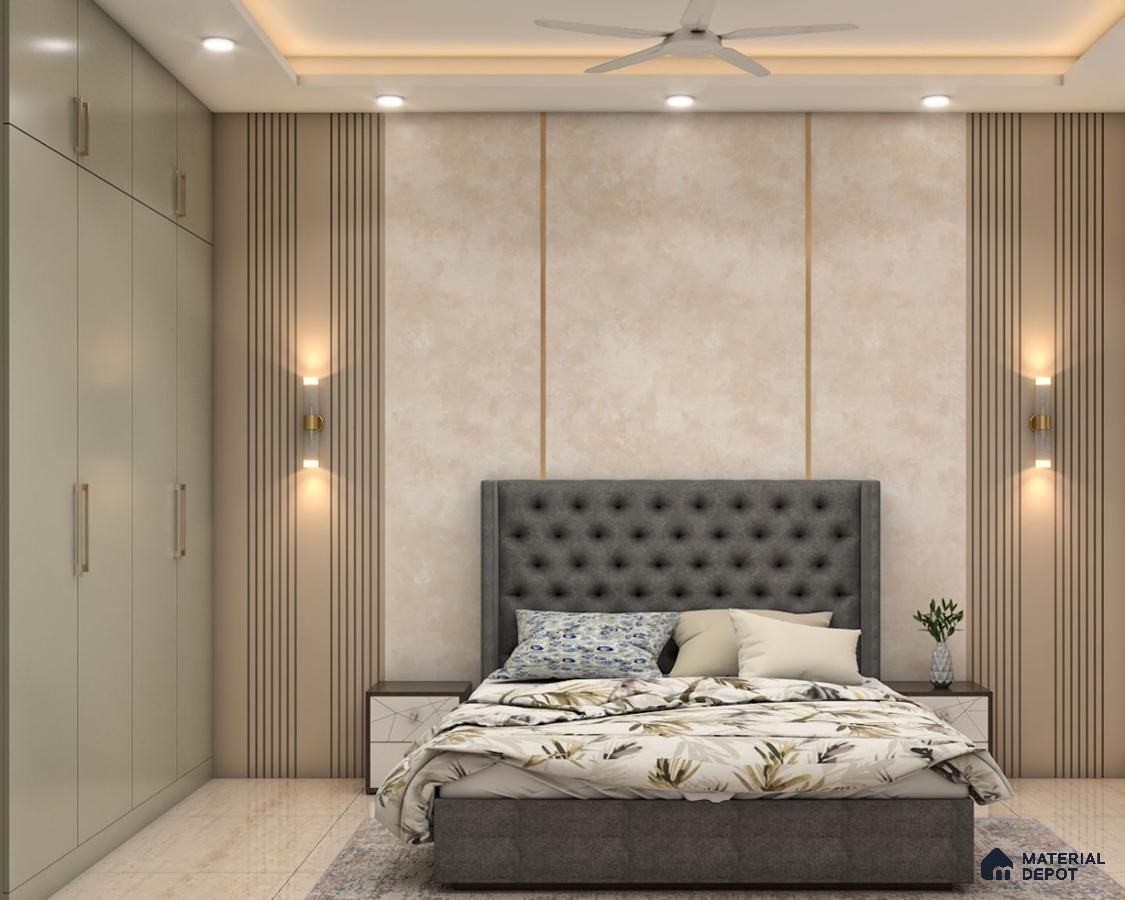 Sophisticated Master Bedroom: Earth Tones, Elegant Furnishings