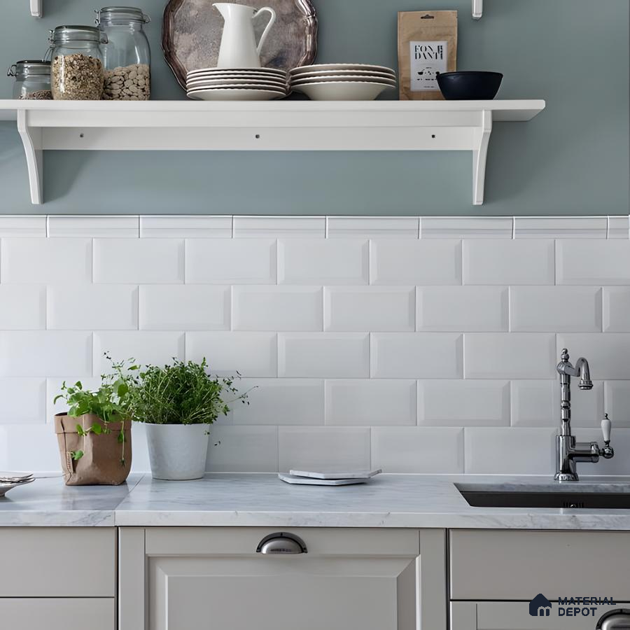Classic Kitchen with White Subway Tiles | Material Depot