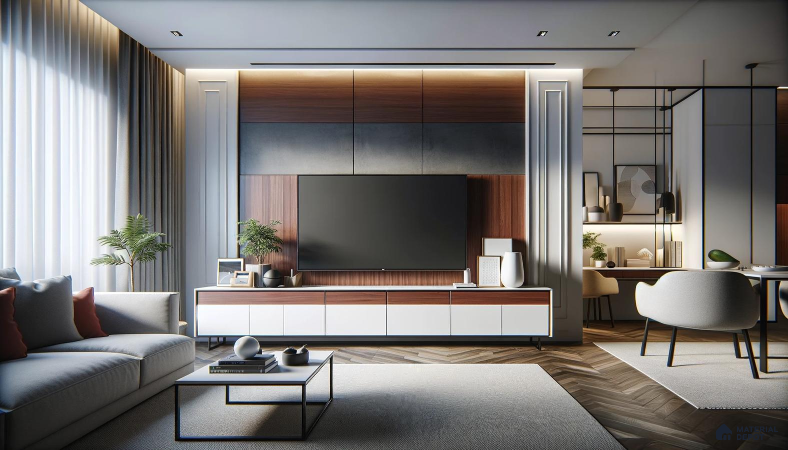 Contemporary Abode with Harmonious Wood Details and Soft Lighting | Material Depot