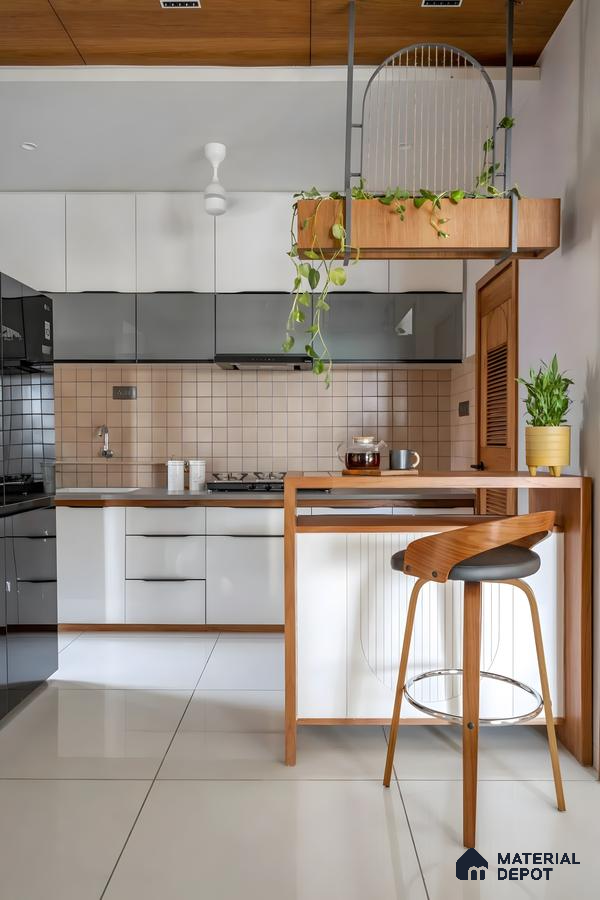 Contemporary Bohemian Kitchen Design With Earthy Tones And Modern Finishes | Material Depot