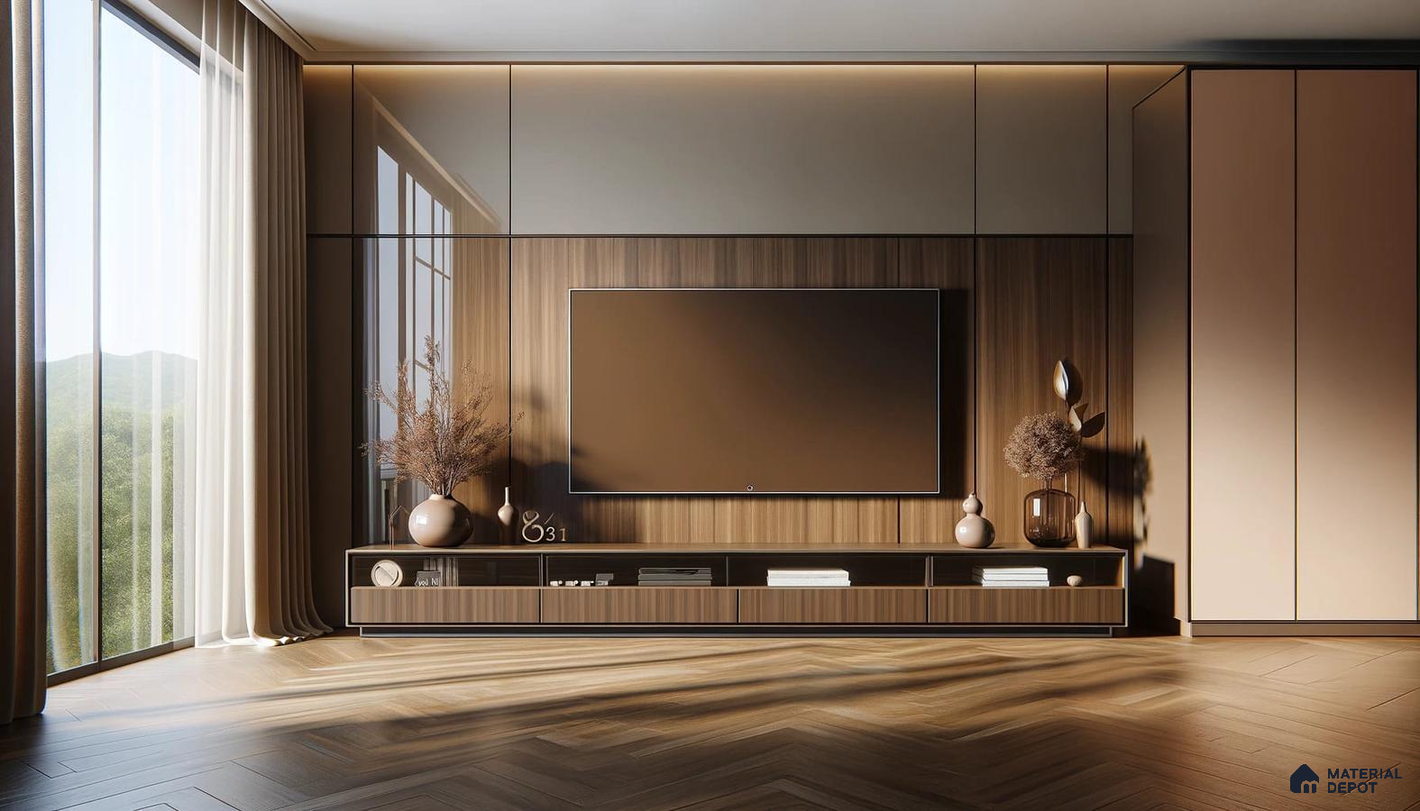 Contemporary Charm with Woodsy Warmth and Harmonious Interior Details | Material Depot