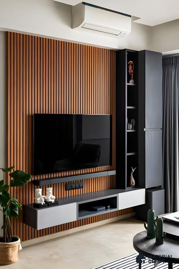 Contemporary Elegance: A Modern TV Unit Oasis | Material Depot