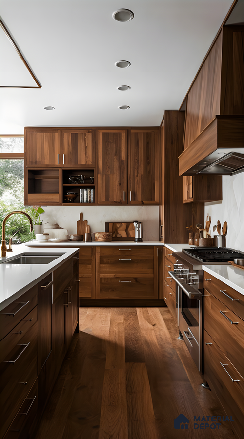 Contemporary Hardwood Kitchen | Material Depot