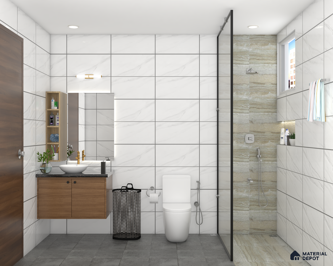 Chic Simplicity: Modern, Low-Maintenance Bathroom