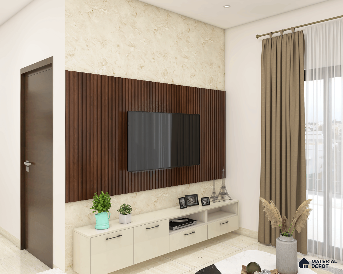 Wooden Panel TV Unit Charm