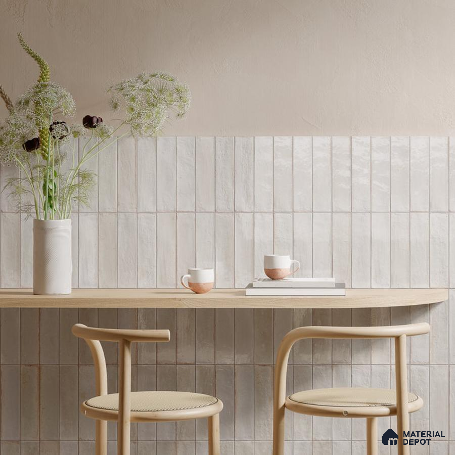 Elegance in Simplicity Creamy Dining Haven with Wooden Accents | Material Depot