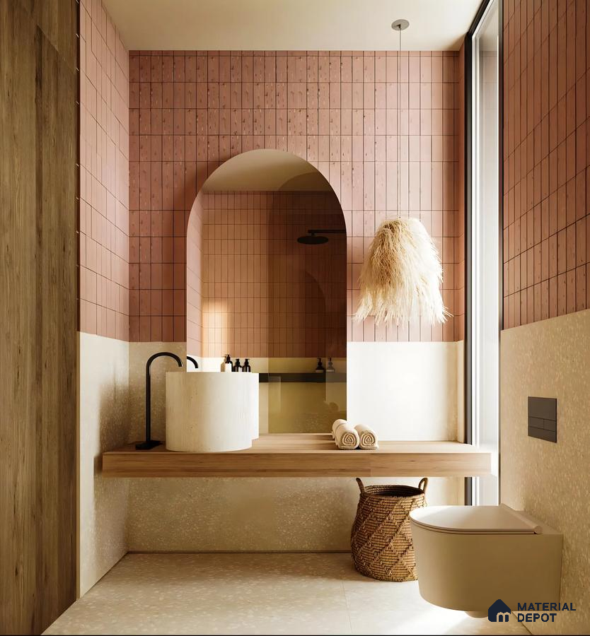 Elegant Bathroom With Terrazzo Floor | Material Depot