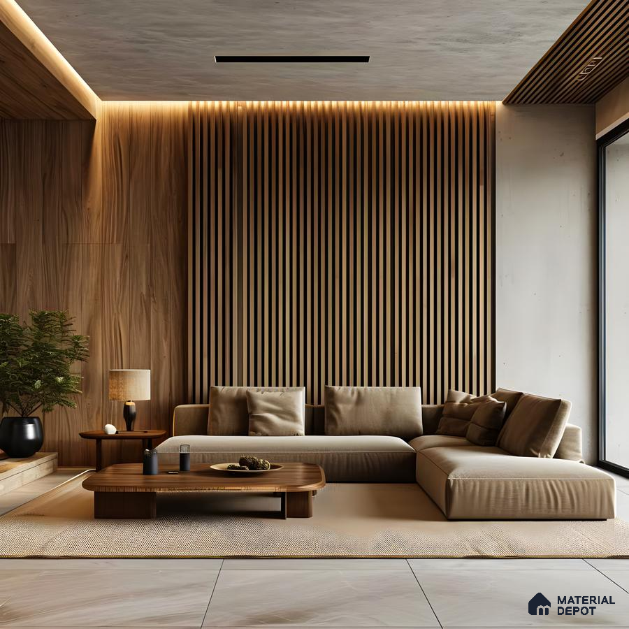Elegant Minimalism: A Serene Living Space | Material Depot