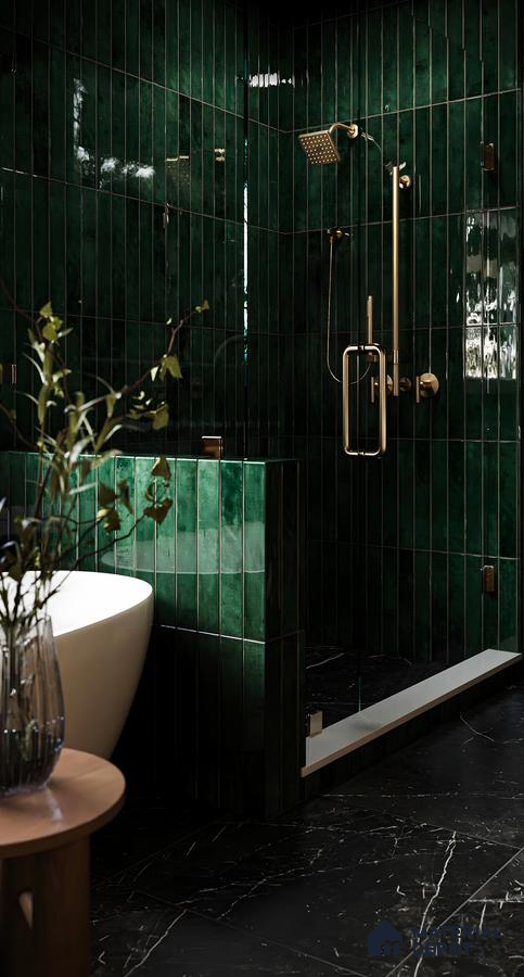 Emerald Elegance: A Luxurious Bathroom Oasis | Material Depot