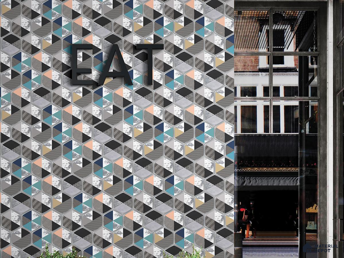 Geometric Patterned Tiles for Contemporary Restaurant Walls | Material Depot