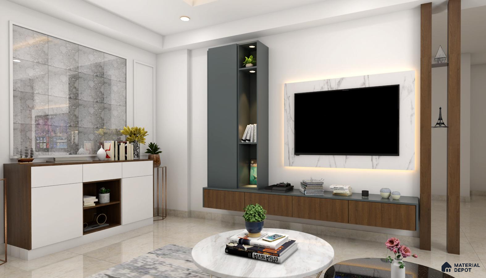 Brown & Grey Contemporary TV Unit