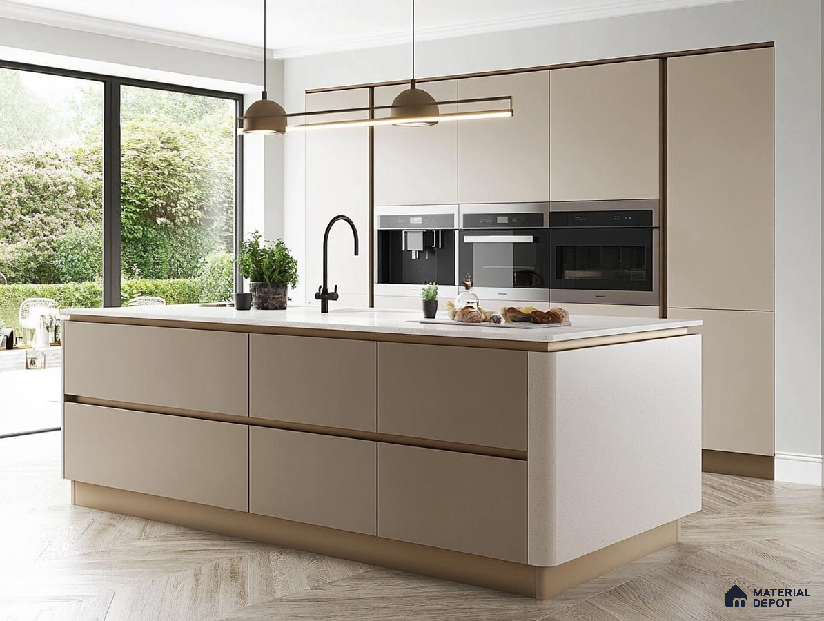 Luxurious Beige Kitchen with Modern Aesthetic | Material Depot