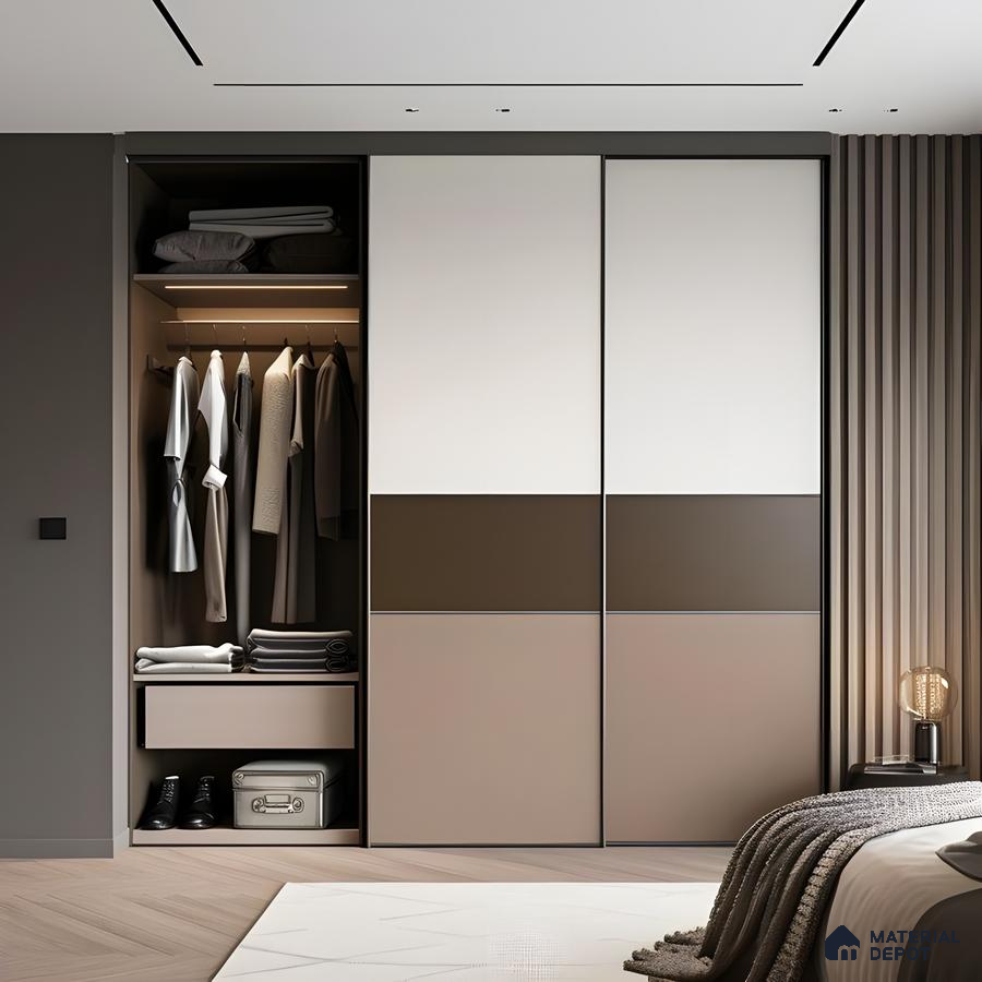 Modern Minimalist Sliding Door Wardrobe | Material Depot