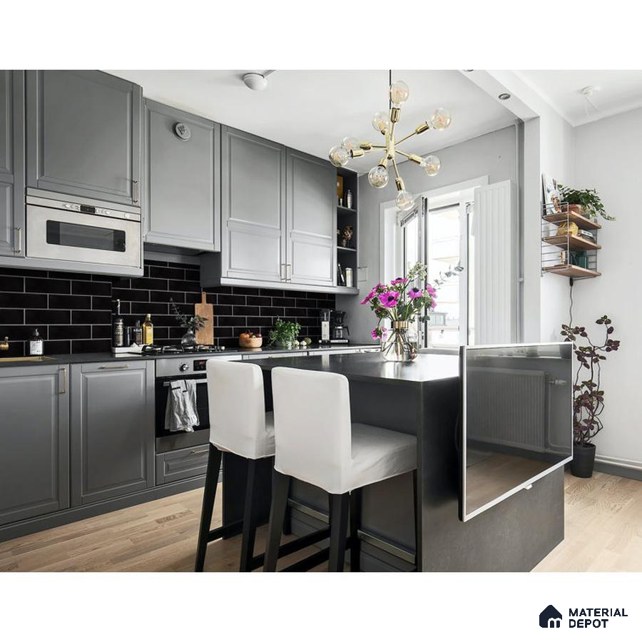 Modernism Contrast Kitchen's Colourless Elegance | Material Depot