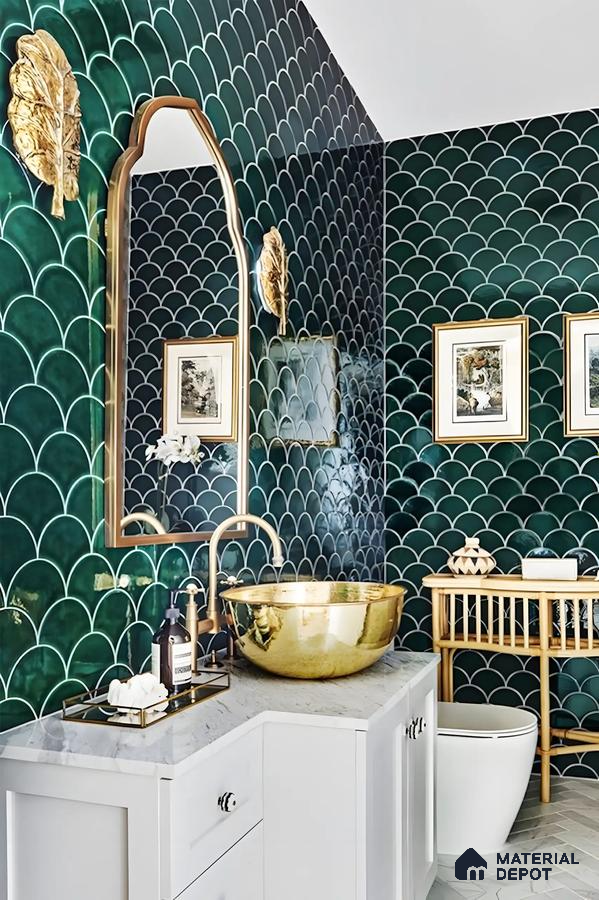 Opulent Art Deco Inspired Bathroom | Material Depot