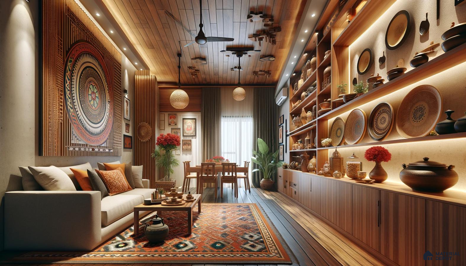 Rustic Elegance: Time-Honored Traditional Home with Artistic Flair | Material Depot