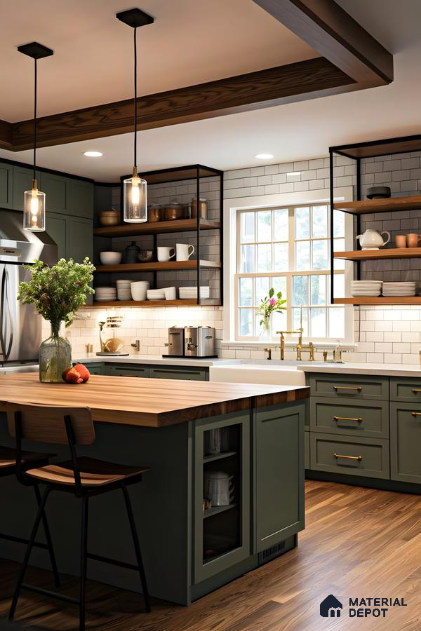 Rustic Farmhouse Kitchen with Modern Touches | Material Depot