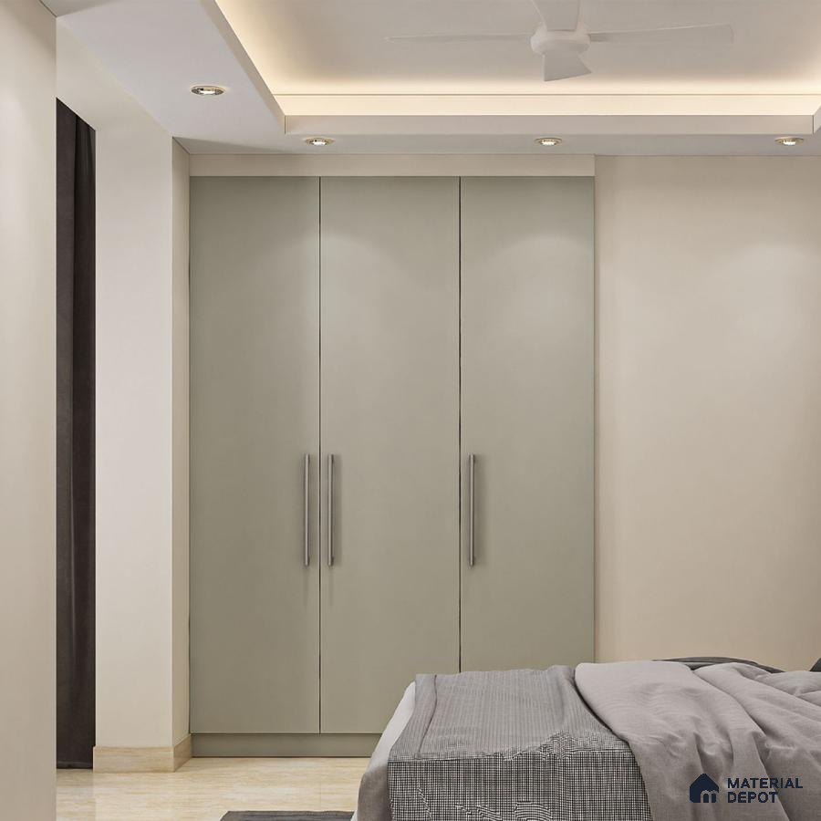 Modern Wardrobe in Grey Pastel