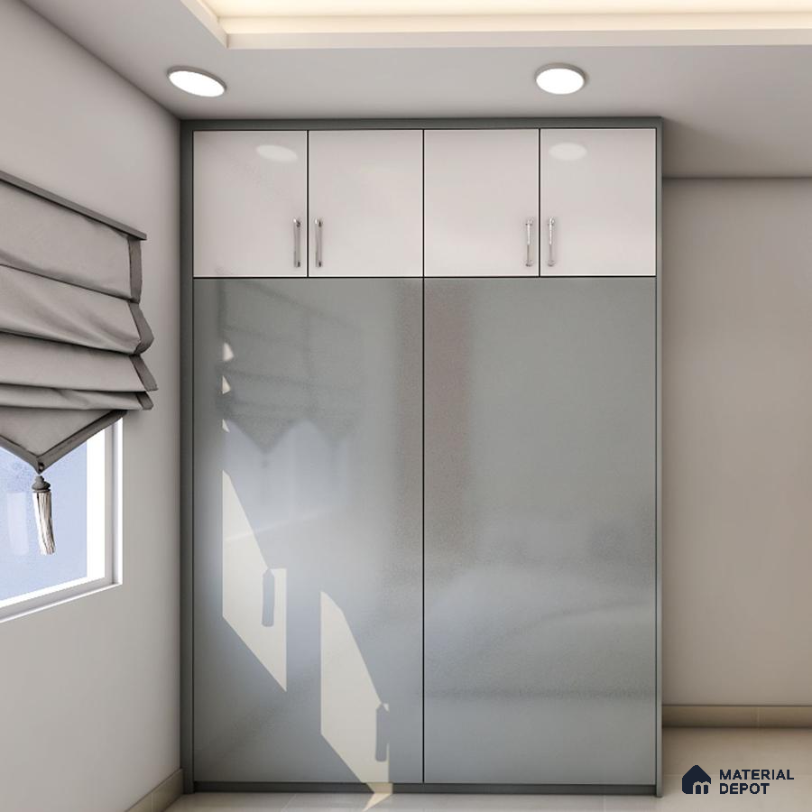 Grey Sliding Wardrobe