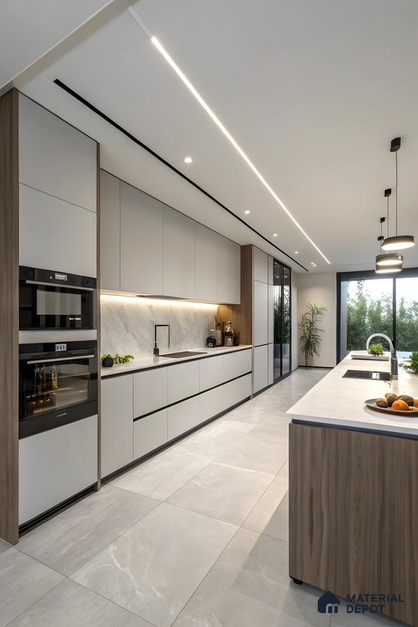 Sleek Linear Luxe: A Modern Kitchen With Minimalist Geometry & Matte Finishes | Material Depot