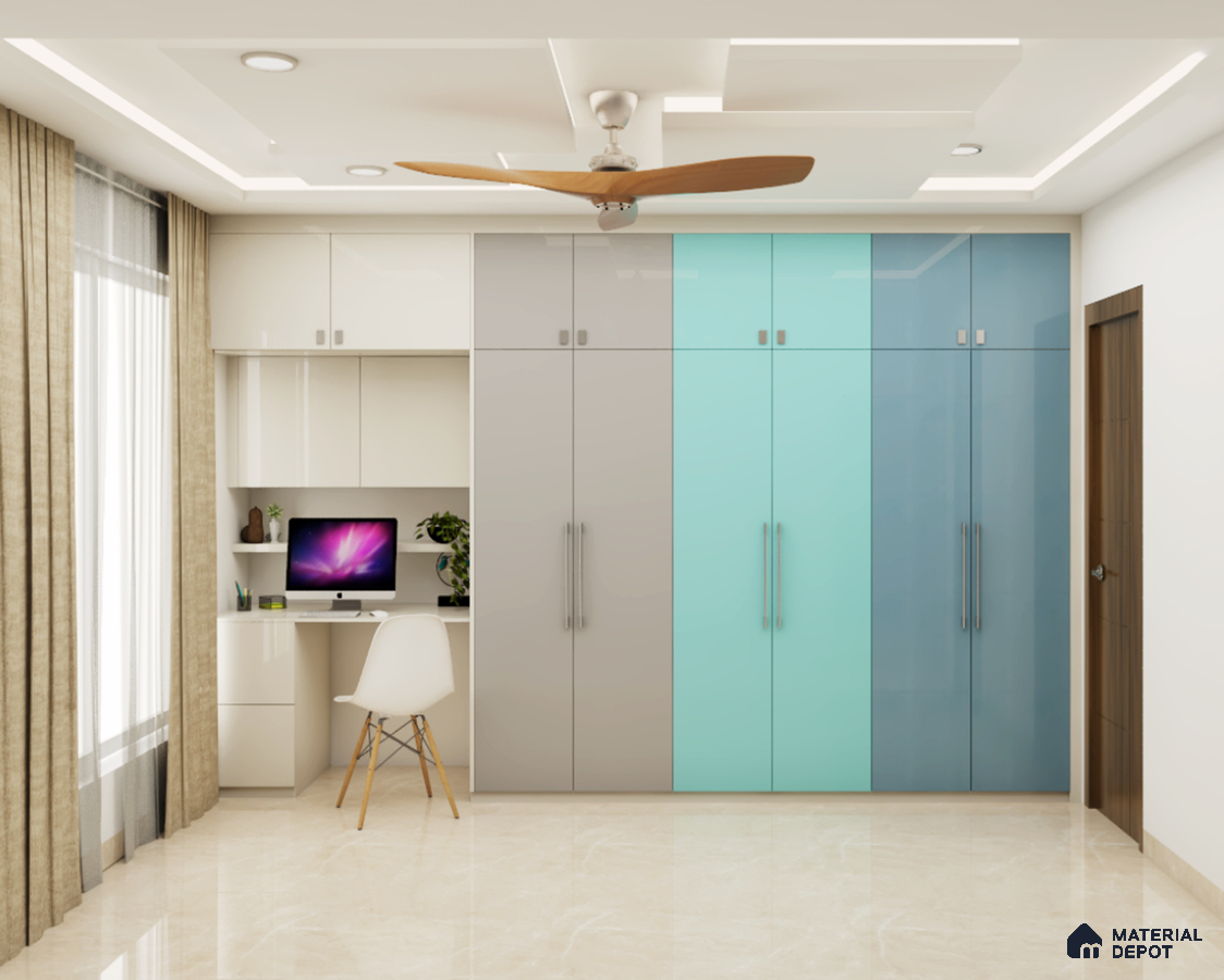 Efficient Style: Wardrobe with Integrated Study Desk