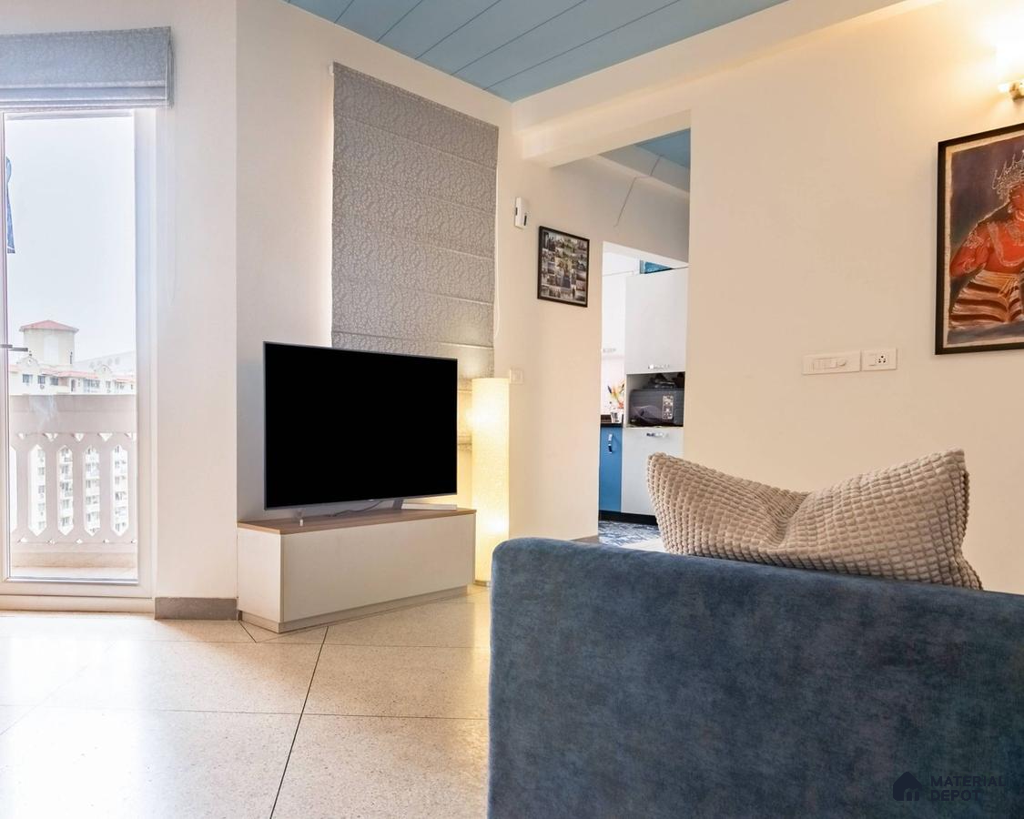 Luxurious TV Cabinet: Suede Elegance for Modern Living