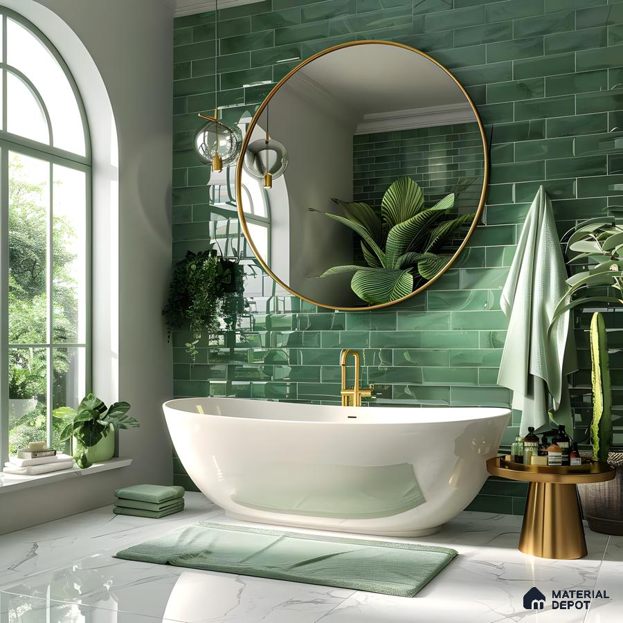 Verdant Retreat: A Lush Bathroom Oasis | Material Depot