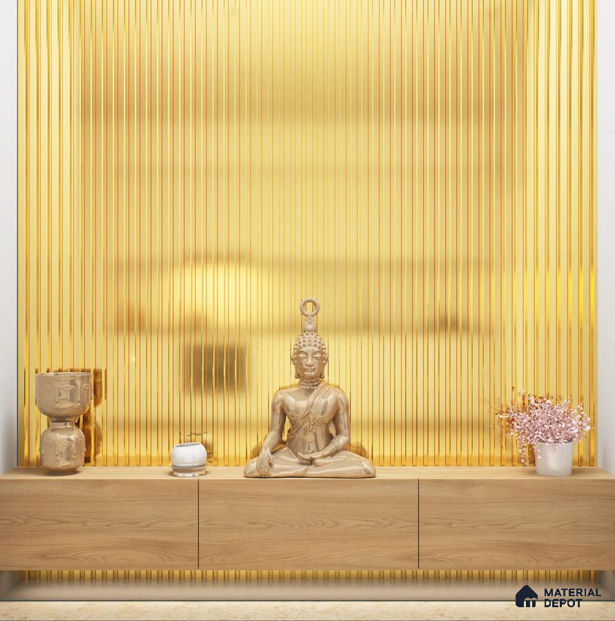 Vibrant Yellow Louver Wall | Material Depot